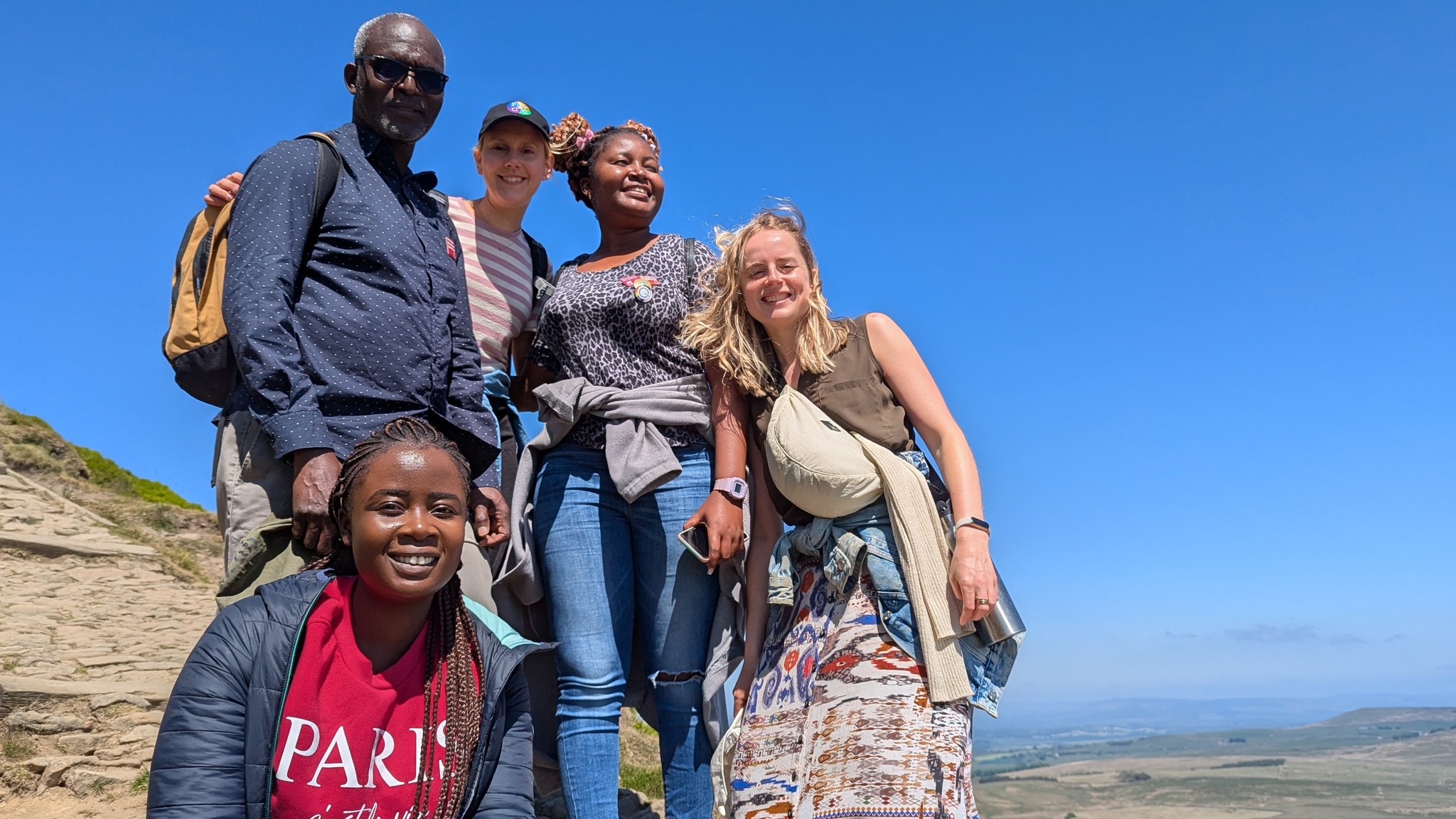 Mission team outdoors